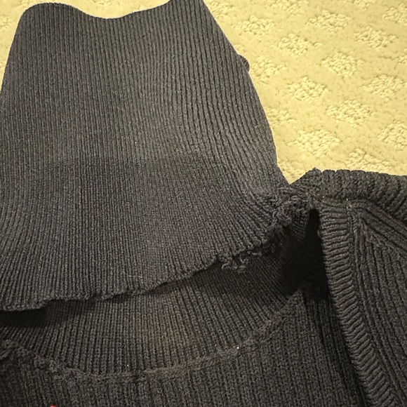 Ganni Elegant Black Backless Dress knit - Picture 7 of 12